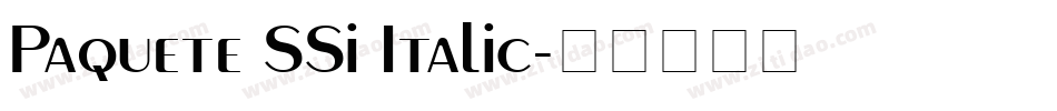 Paquete SSi Italic字体转换